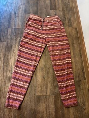 Patagonia Small Women’s Micro D Fleece Joggers Warm Pants Aztec Pattern Western